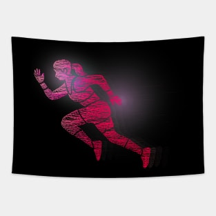 Runner Woman Abstract Tapestry