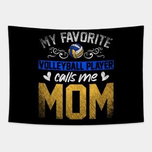 Sport My Favorite Volleyball Player Calls Me Mom Volleyball Tapestry