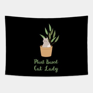 Funny Vegan Plant Based Kitty for every Cat Lady Tapestry