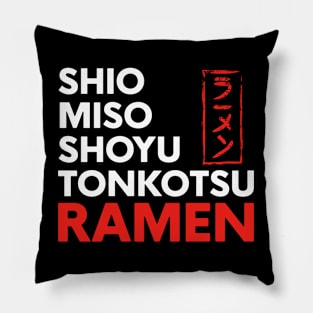 Ramen Noodle Soup in 4 Flavors Pillow