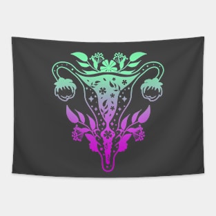 Floral Uterus Tapestry