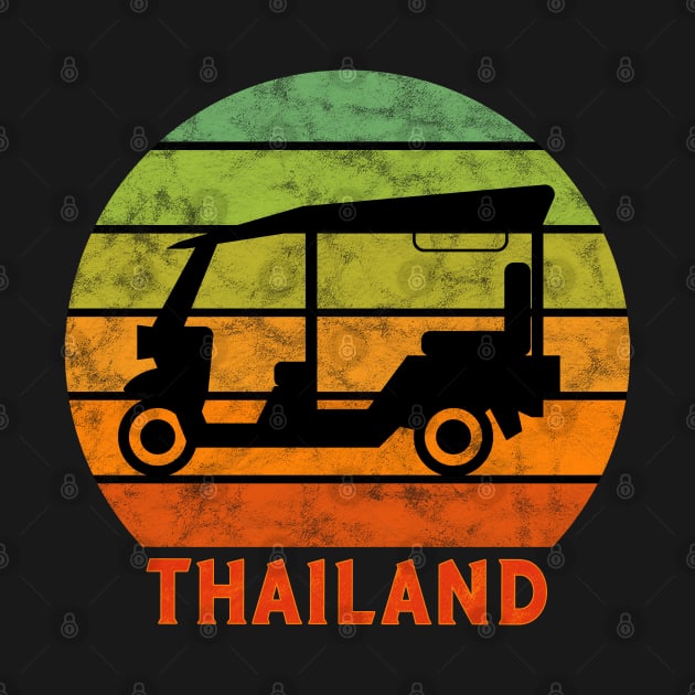 Thailand Tuk Tuk On A Rainbow Of Colors by VintCam