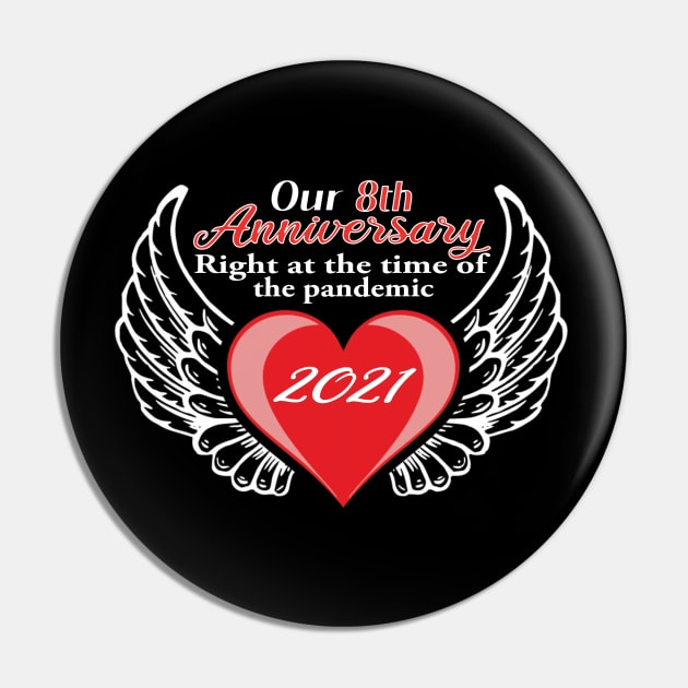 8th Anniversary pandemic 2021 winged lovers Pin by Mrtstore