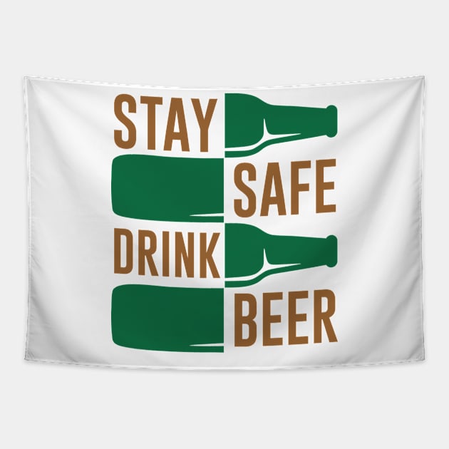 Staf Safe Drink Beer Tapestry by BunnyCreative