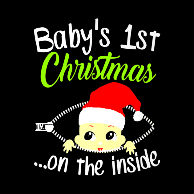 Babys First Christmas Pregnancy Mother Mom Cutes by Stick Figure103