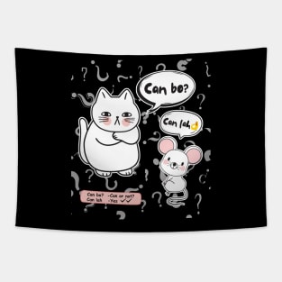 Can Bo Can Lah Singlish - Cat And Rat Conversation Tapestry