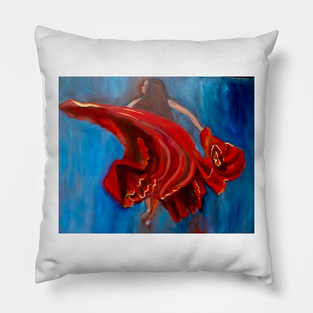 Gypsy Red Dress Pillow by jennyleeandjim