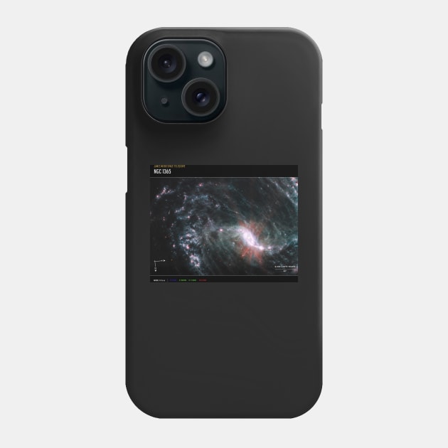 James Webb Space Telescope NGC 1365 Detailed (James Webb/JWST) Phone Case by AlexandrAIart