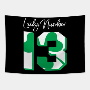 'Lucky Number 13' Awesome Lucky Number Gift Tapestry