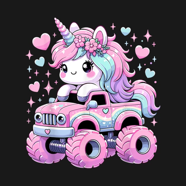 Monster Truck Unicorn Birthday Party Monster Truck Girl by ProCoffe