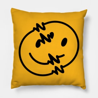 Smiley Face Distorted Pillow