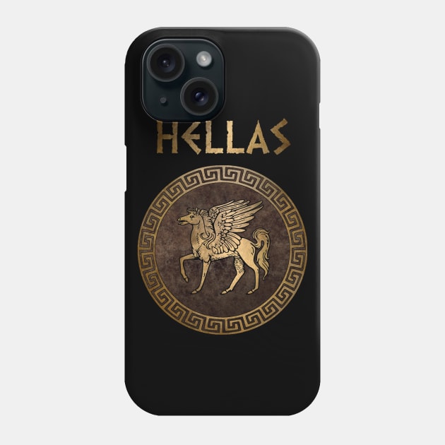 Hellas Ancient Greece Pegasus Symbol Phone Case by AgemaApparel