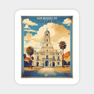 San Miguel de Tucuman Argentina Vintage Tourism Poster Magnet