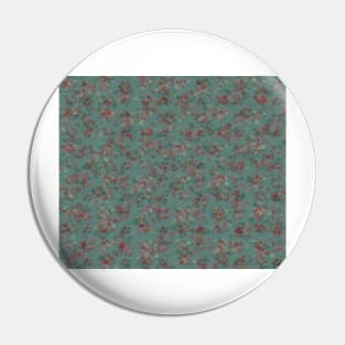 Old Fashioned Hand-painted Christmas Floral Pattern Pin