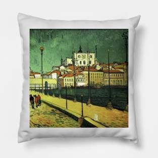 Lisbon in Van Gogh's style Pillow