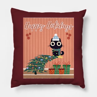 Happy Meowlidays Pillow