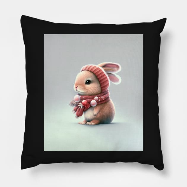 winter bunny Pillow by KIDEnia