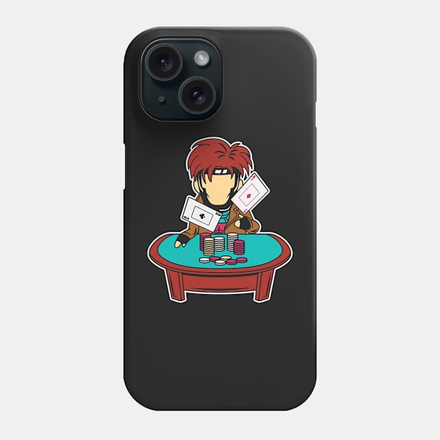 POKER: Funny Cartoon Poker Player Gift Phone Case by woormle