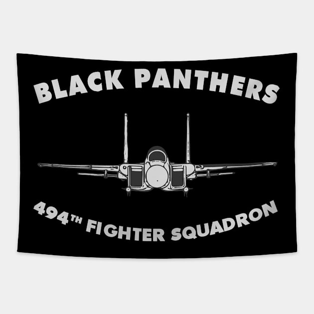 494th Fighter Squadron Black Panthers USAF F15 Tapestry by DesignedForFlight