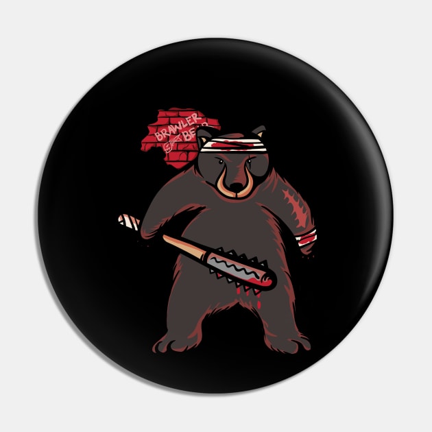 Brawler Bear Pin by kangkoeng