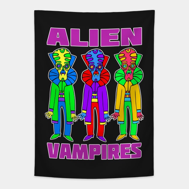 Alien Vampires Tapestry by RockettGraph1cs