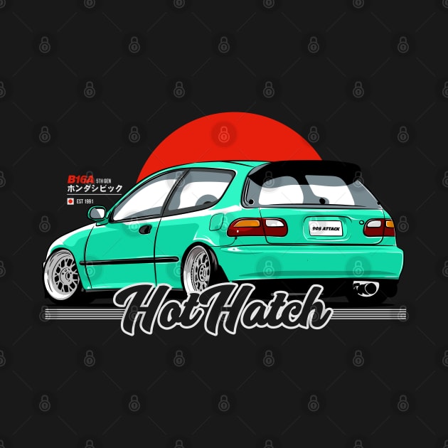 Honda Civic EG Hatchback JDM Car by ninetiescustoms