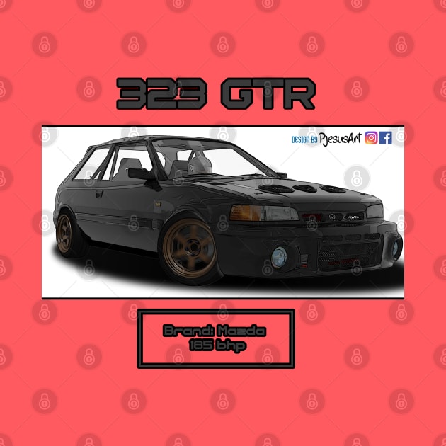 Mazda 323 GTR Black by PjesusArt