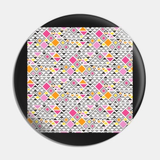 Squares &Triangles in Pink Orange Pin