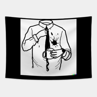 Coffee Mug Stain shirt design Tapestry