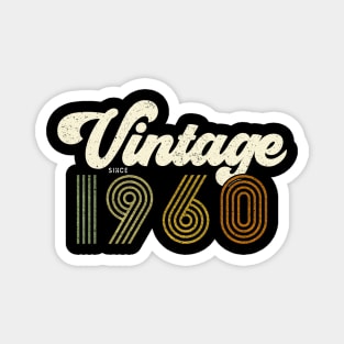 60th Birthday Gift 2020 - Retro - Vintage since 1960 Magnet