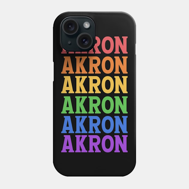 AKRON RAINBOW ART Phone Case by OlkiaArt