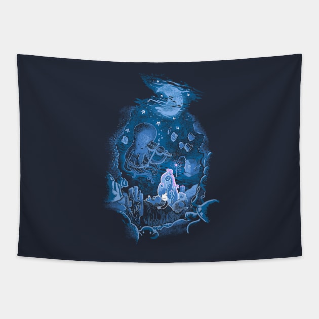 Sleeping With the Fishes Tapestry by Made With Awesome