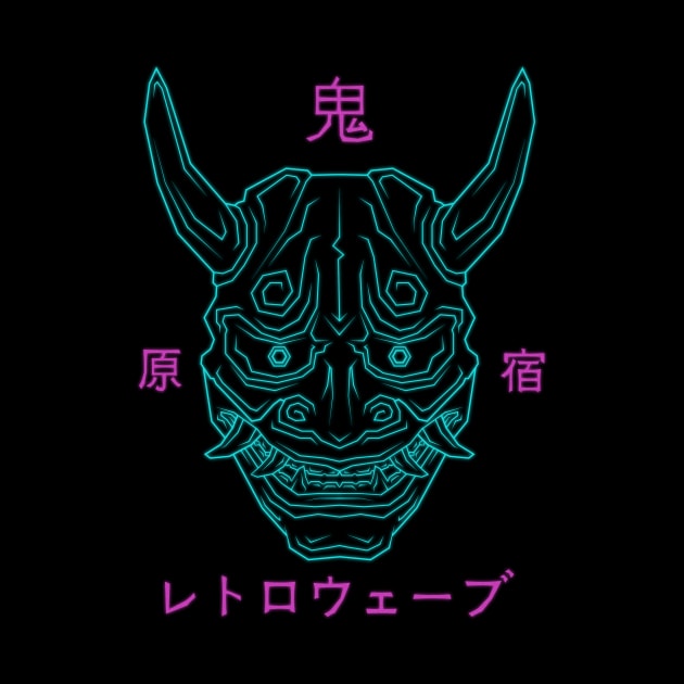 Harajuku Retro wave Demon Oni by MythoCulture