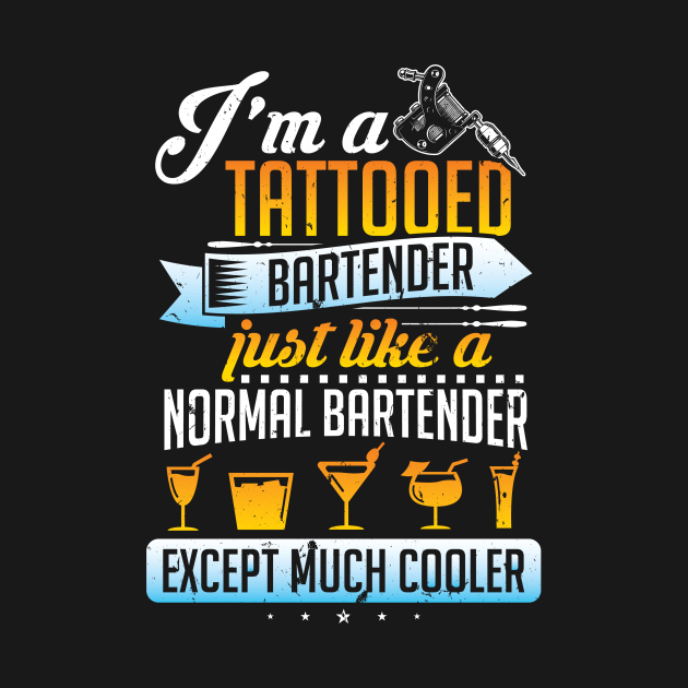 Discover bartender tattoo tattoo tattooed barthender - Bartender - T-Shirt