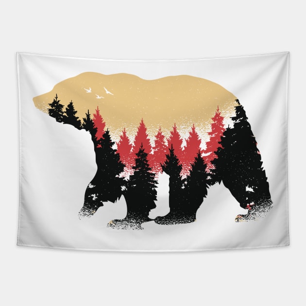 wild bear awesome nature design Tapestry by Midoart