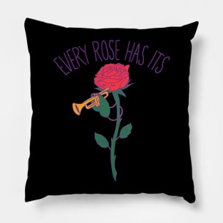 Every Rose Has Its Horn Pillow