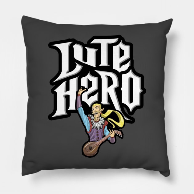 Lute Hero! Pillow by AuthorsandDragons