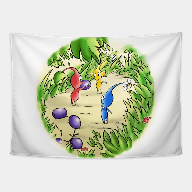 The Curious Pikmin Tapestry by aliyahart