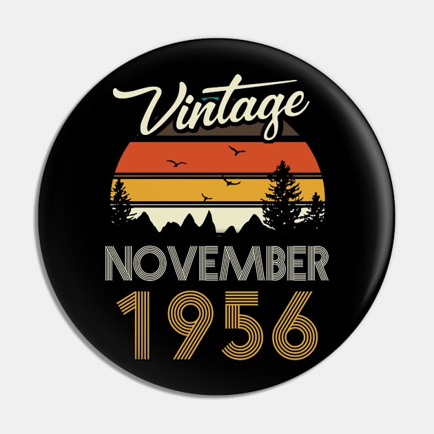 1956 - Vintage November Birthday Gift Shirt Pin by ReneeCummings
