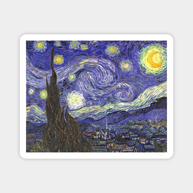 Starry Night by Vincent van Gogh Magnet by MasterpieceCafe