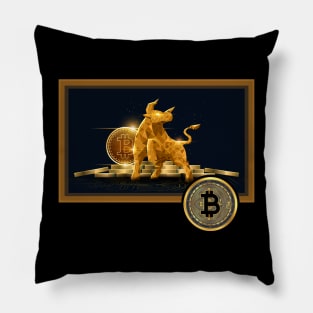 Bitcoin Bull Pillow