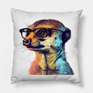 Meerkat Mob Boss: Sands & Specs! Pillow