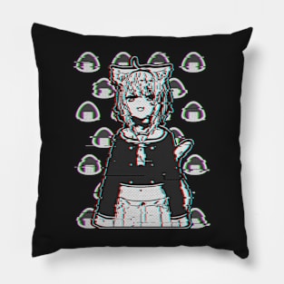 Glitched Okayu Hololive Pillow