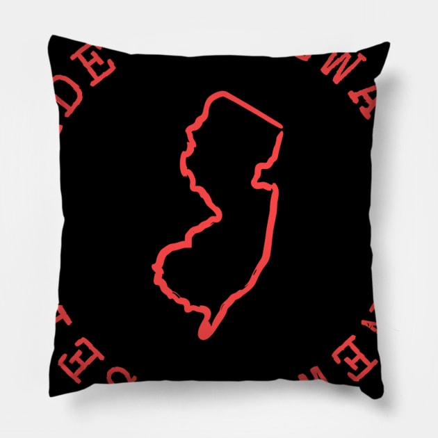 Made in New Jersey T-Shirt Pillow by Geometrico