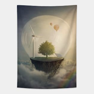 Isolated eco world Tapestry
