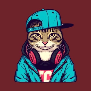 Hip Hop Cat T-Shirt Hoodie Shirt Sticker Mug Coffee mug Tote Gift etc. T-Shirt