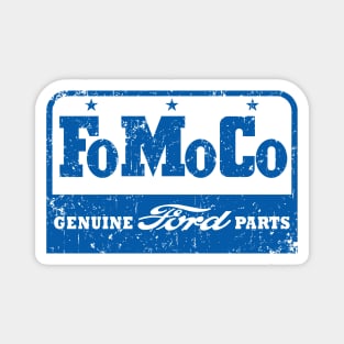 FoMoCo Ford parts worn look - blue print Magnet