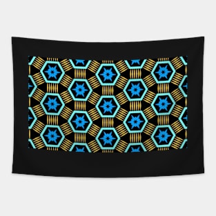 Bold Hexagonal Pattern Tapestry