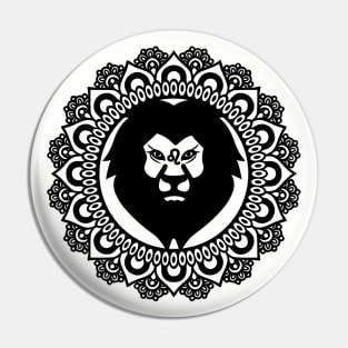 Leo Lion Zodiac Mandala Pin