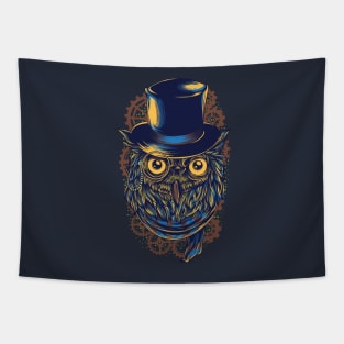 Steampunk Owl Tapestry